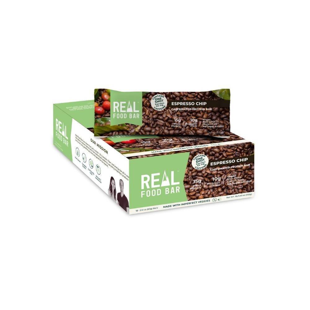 Farm2Me - Snacks - Real Food Bar - Real Food Bar - Espresso Chip - 12 x 2.12oz - Real Food Bar - Espresso Chip - 12 x 2.12oz - 866763000363