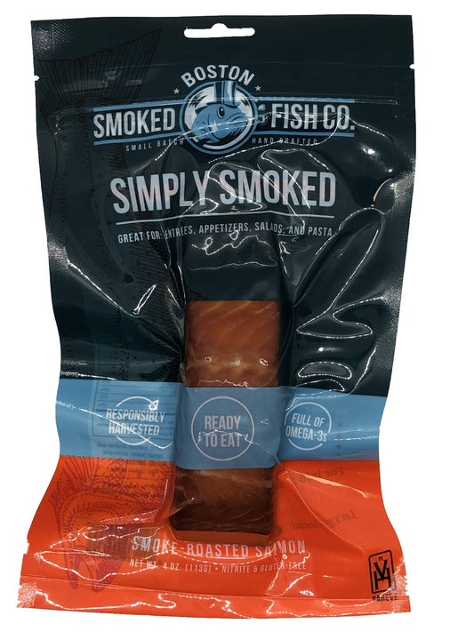 Smoked Salmon Portions (Hot Smoked) - 12-Pouch Packs - Boston Smoked Fish Co | Farm2Me Wholesale
