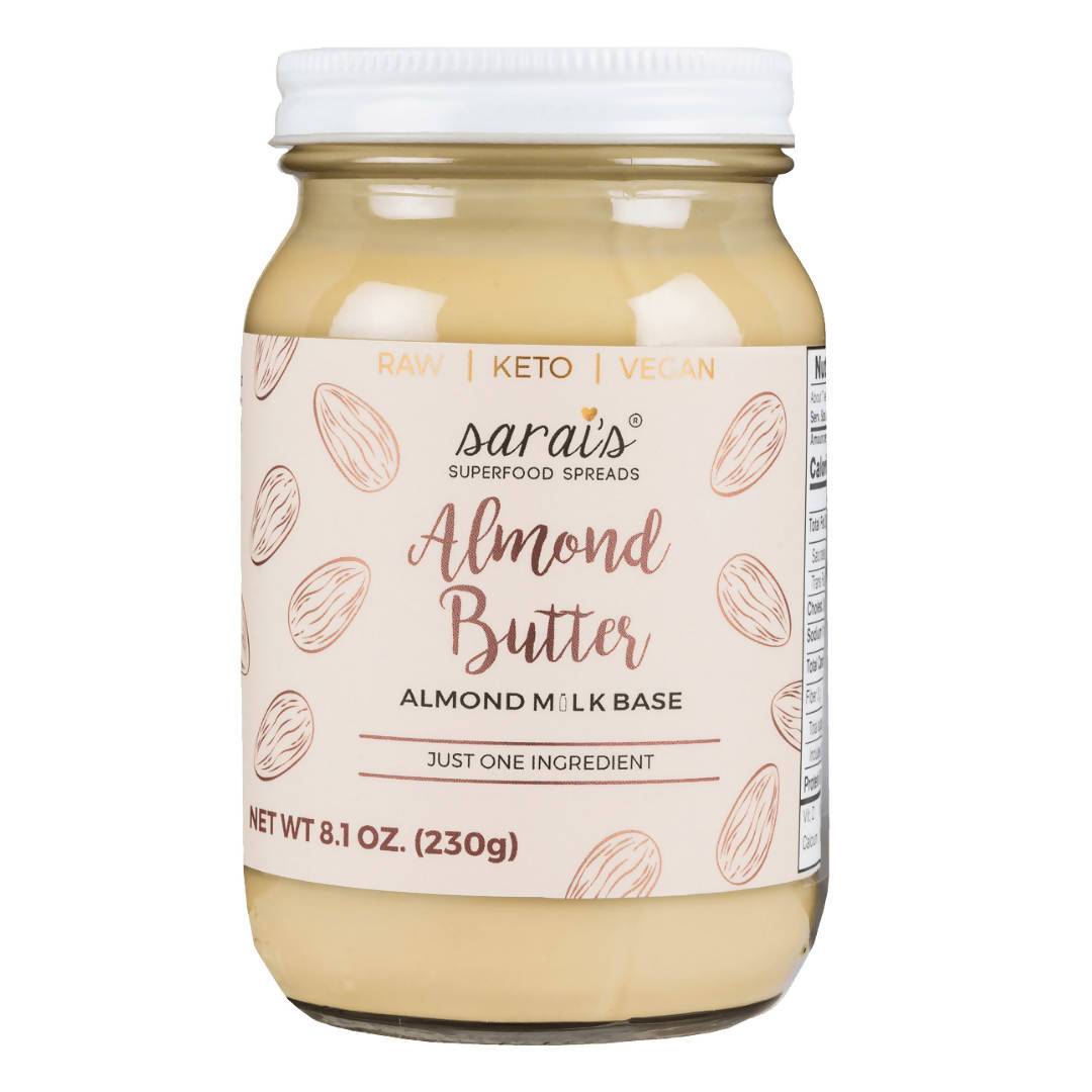 Almond Butter Jars - 24 x 12oz - Sarai's Superfood Spreads | Farm2Me Wholesale