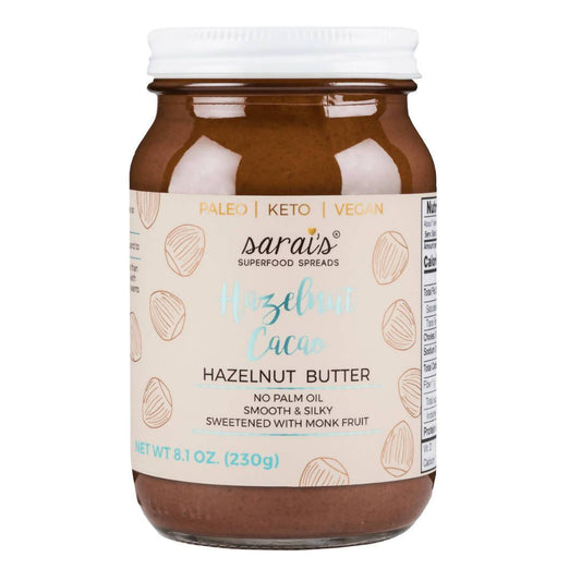 Hazelnut Cacao Butter Jars - 24 x 12oz - Hazelnut Cacao Butter Jars - 24 x 12oz - Sarai's Superfood Snacks | Farm2Me Wholesale