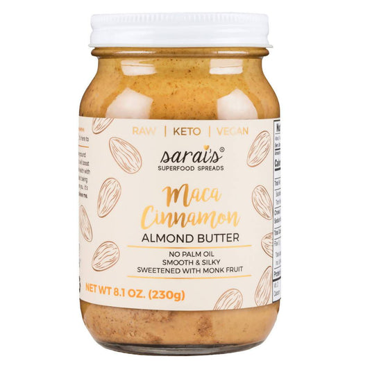 Maca Cinnamon Almond Butter Jars - 24 x 12oz - Maca Cinnamon Butter Jars - 24 x 12oz - Sarai´s Superfood Spreads |Farm2Me Wholesale