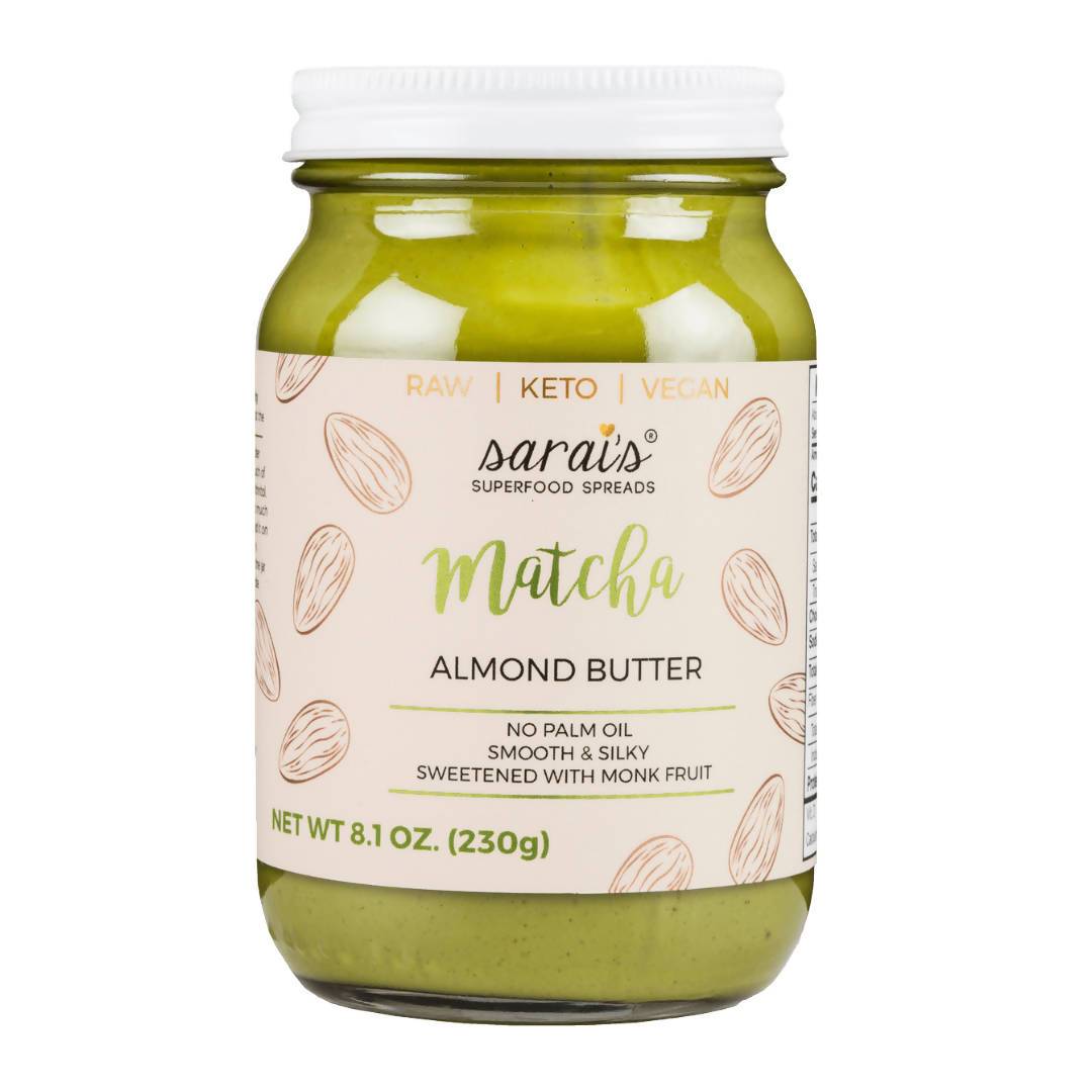 Matcha Almond Butter Jars - 24 x 12oz - Sarai´s Superfood Spreads | Farm2Me Wholesale