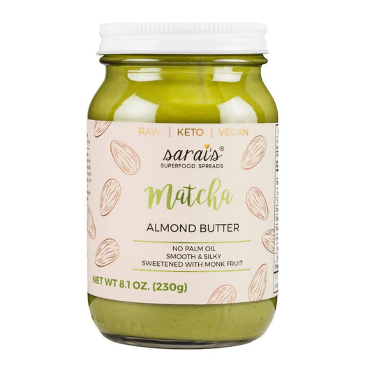 Matcha Almond Butter Jars - 24 x 12oz - Sarai´s Superfood Spreads | Farm2Me Wholesale