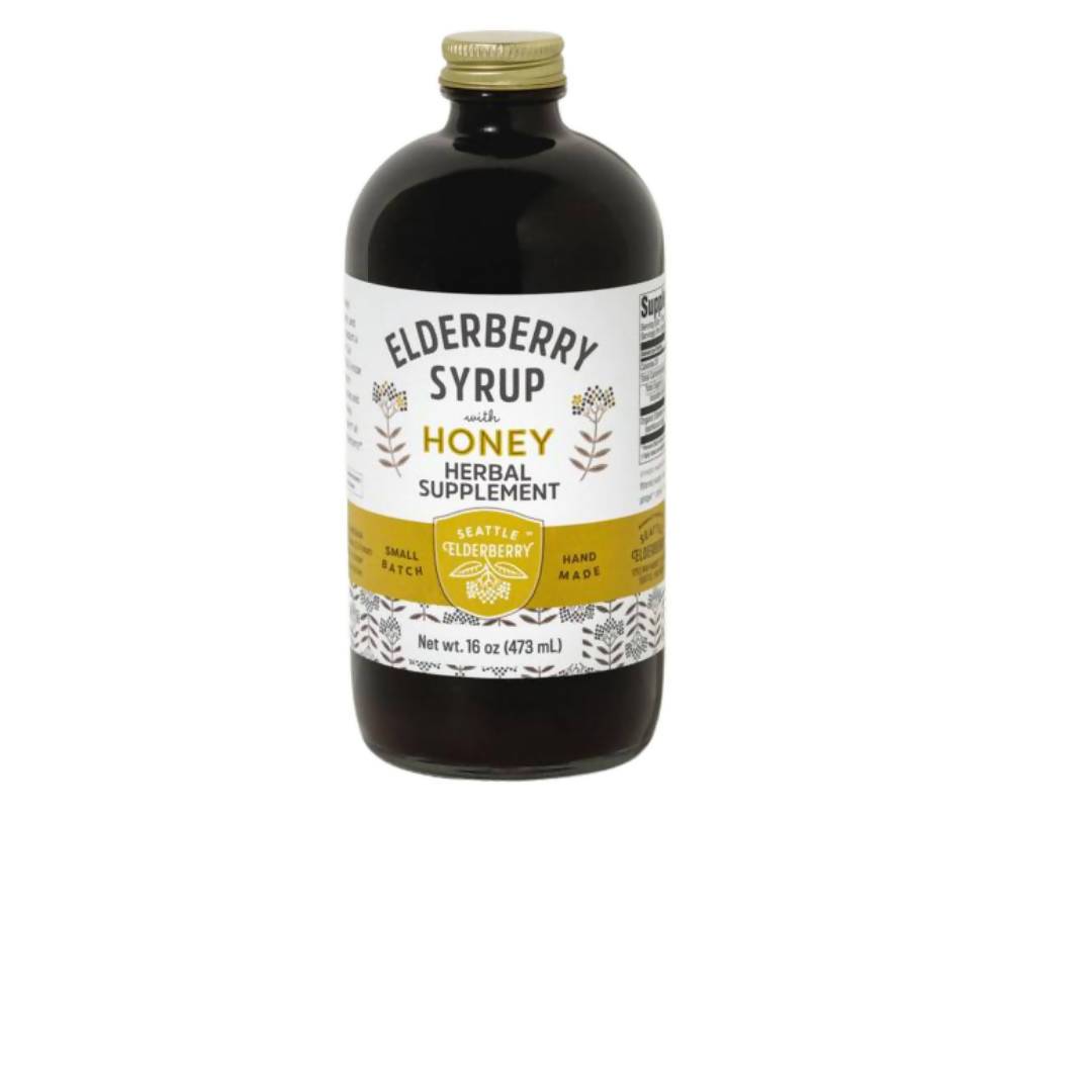 Farm2Me - Beverage - Seattle Elderberry - Elderberry Syrup with Honey - 6 x 16oz - Elderberry Syrup with Honey - 6 x 16oz - 086000354481