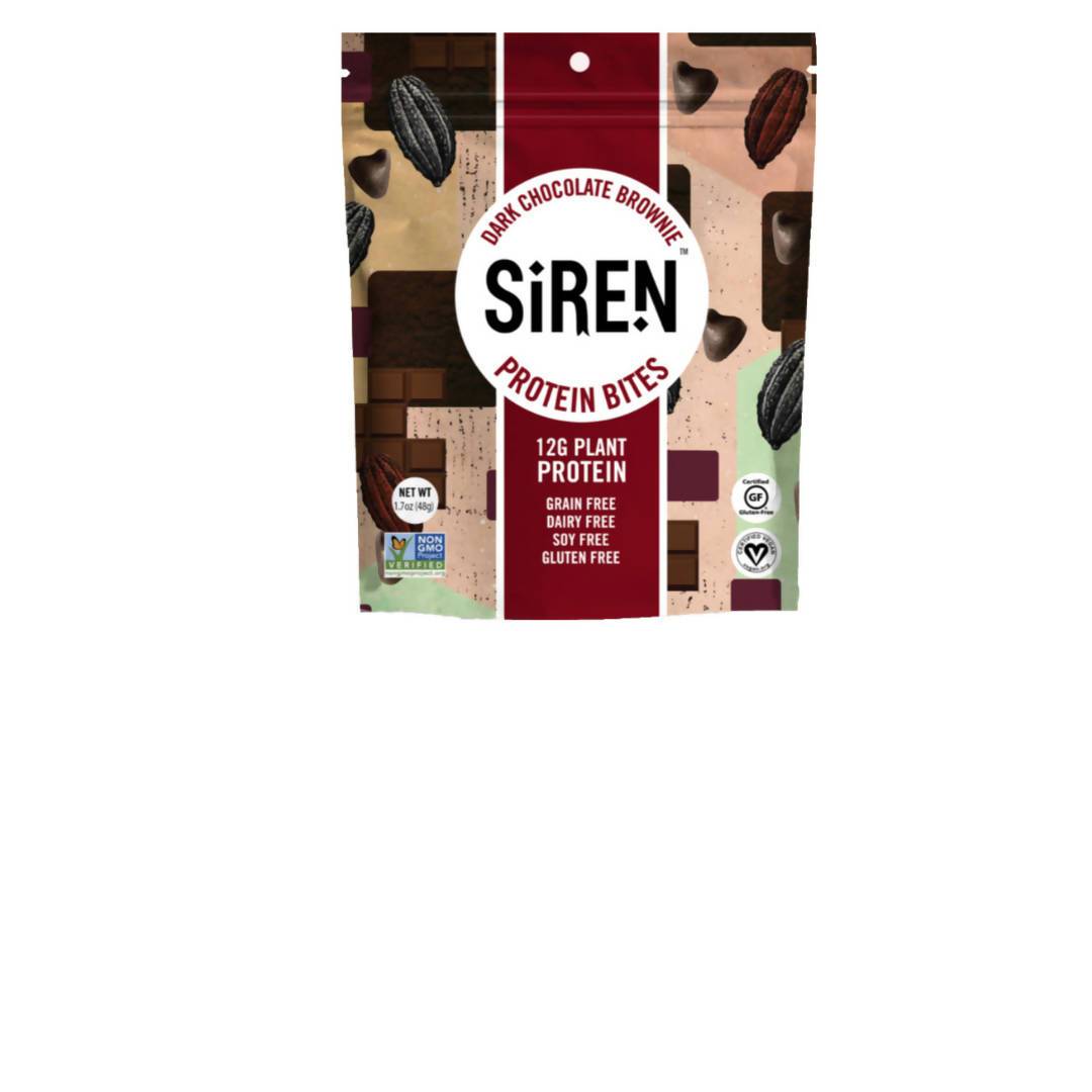 Dark Chocolate Brownie Protein Bite Pouches - 10 x 1.7oz - Siren Snacks | Farm2Me Wholesale