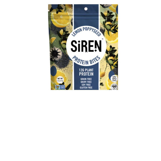 Lemon Poppyseed Protein Bite Pouches - 10 x 1.7oz - Siren Snacks | Farm2Me Wholesale