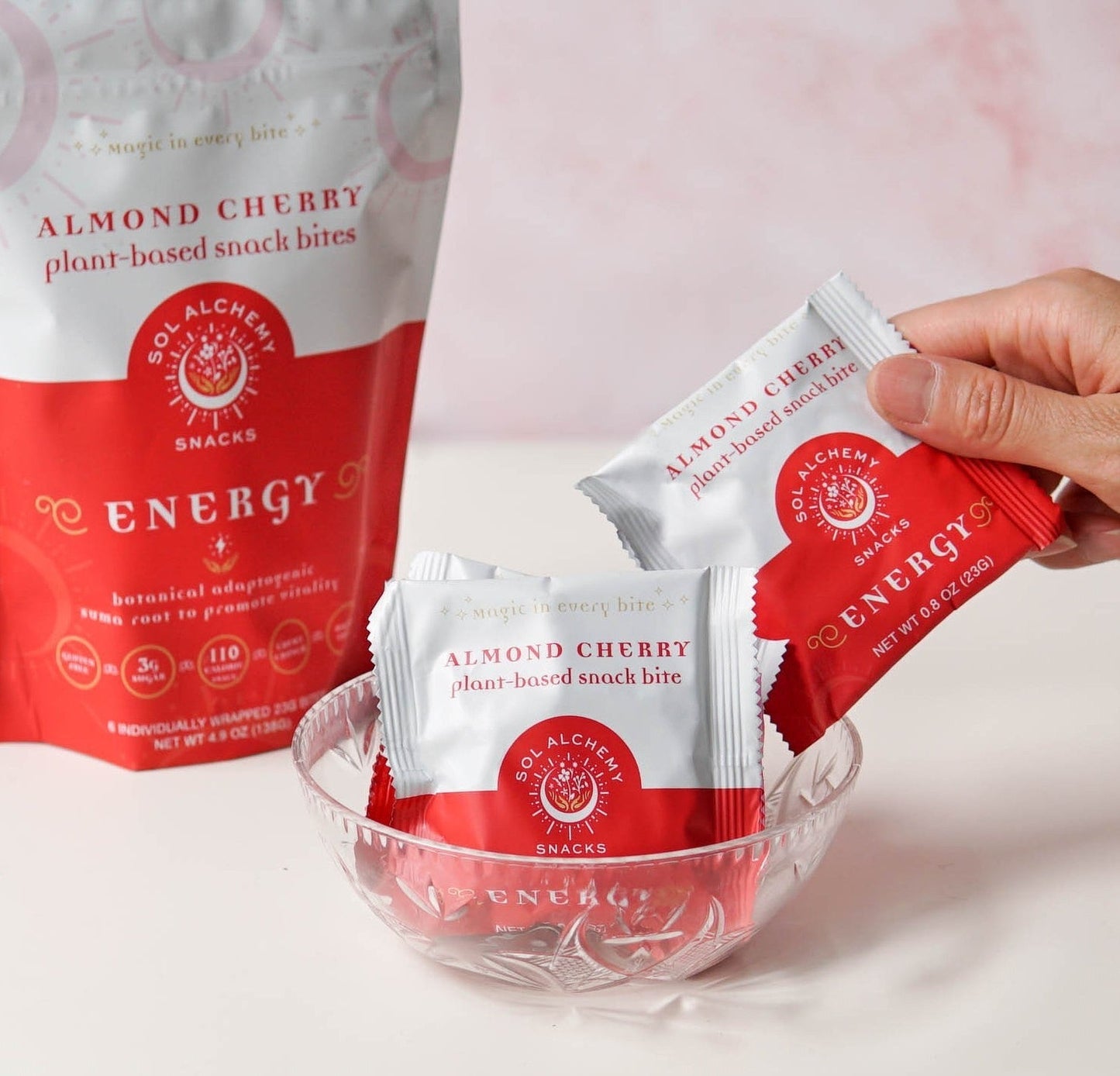 sol alchemy snacks - Almond Cherry Energy Snack Bites - 12 x 4.9oz - Snacks - Farm2Me - 860004706977 - 860004706977 -