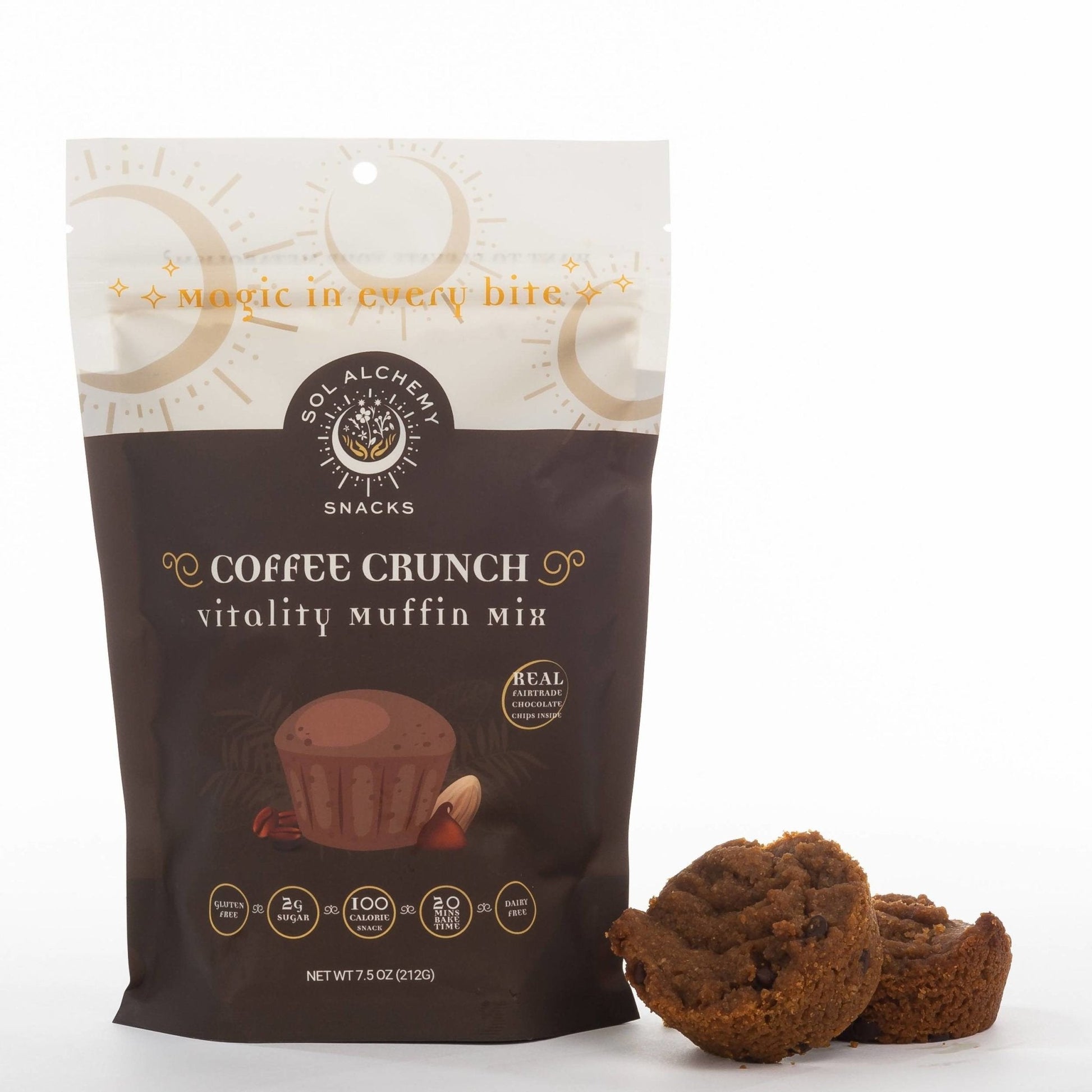 Farm2Me - Pantry - sol alchemy snacks - Coffee Crunch Vitality Muffin Mix - 12 x 7.5 oz - Coffee Crunch Vitality Muffin Mix - 12 x 7.5 oz - 860004706991
