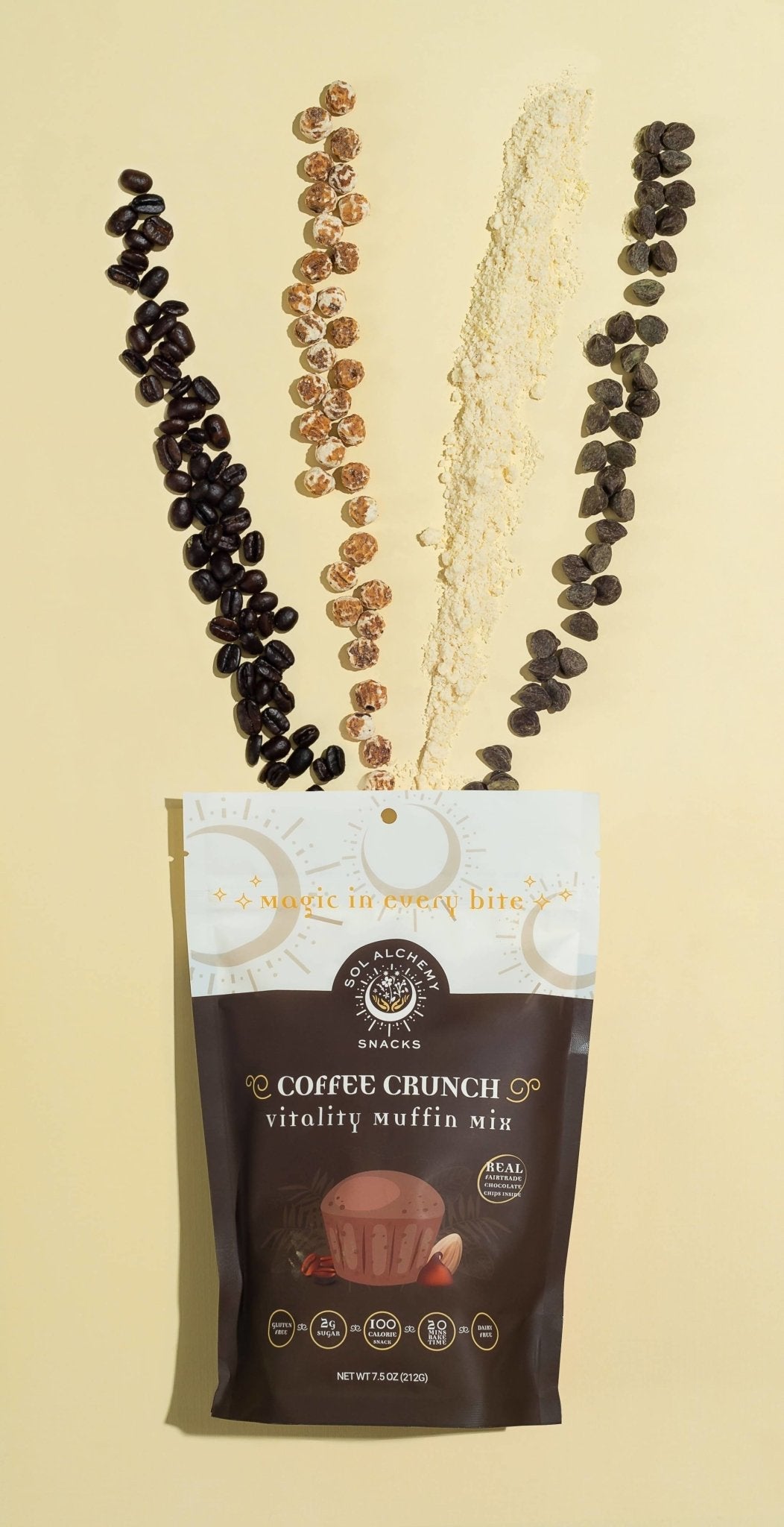 Farm2Me - Pantry - sol alchemy snacks - Coffee Crunch Vitality Muffin Mix - 12 x 7.5 oz - Coffee Crunch Vitality Muffin Mix - 12 x 7.5 oz - 860004706991