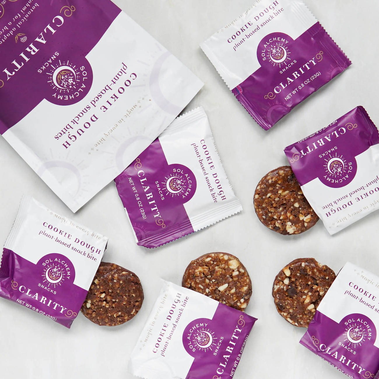 Farm2Me - Snacks - sol alchemy snacks - Cookie Dough Clarity Snack Bites - 12 x 4.9oz - Cookie Dough Clarity Snack Bites - 12 x 4.9oz - 860004706953