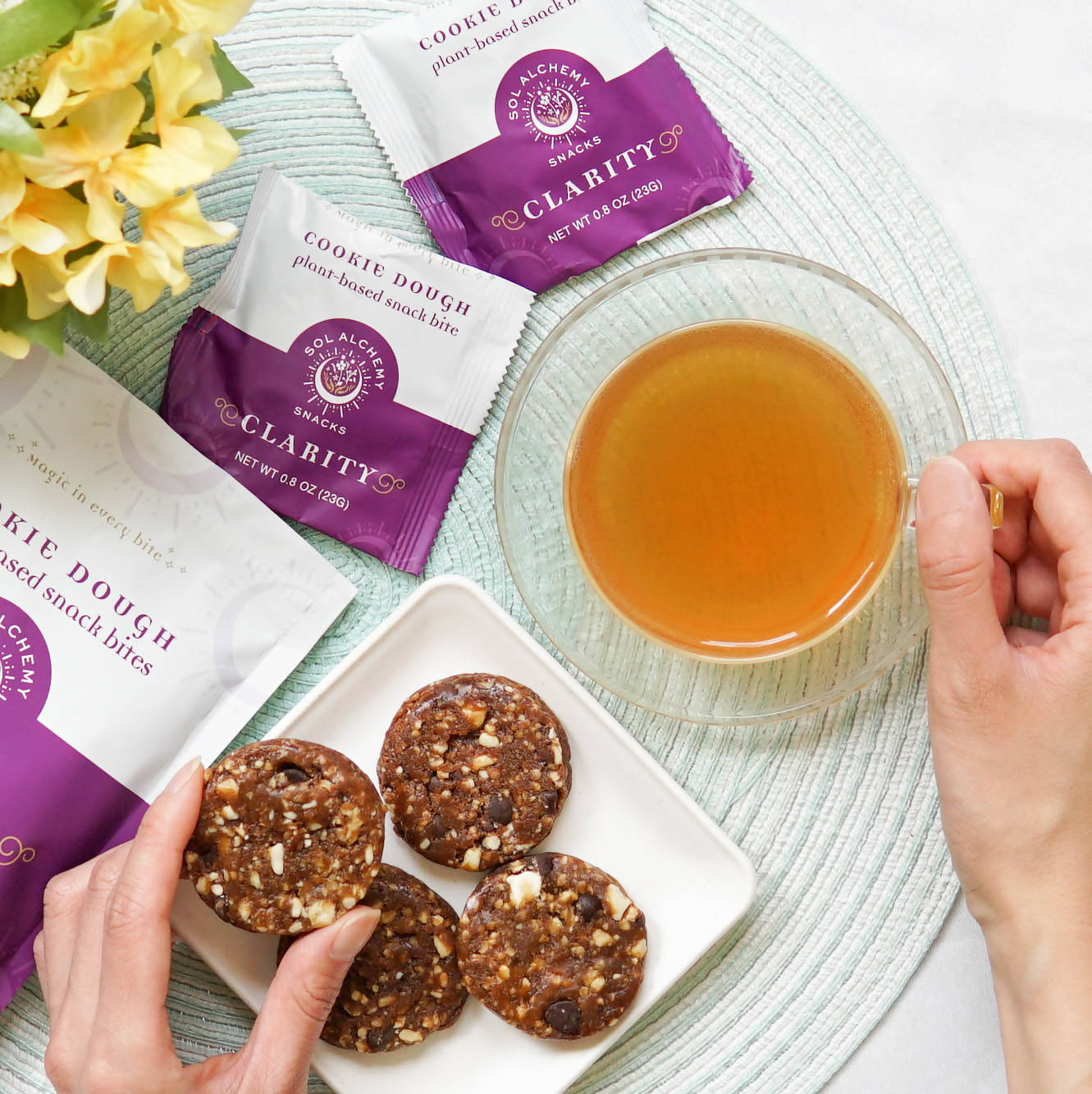 Farm2Me - Snacks - sol alchemy snacks - Cookie Dough Clarity Snack Bites - 12 x 4.9oz - Cookie Dough Clarity Snack Bites - 12 x 4.9oz - 860004706953