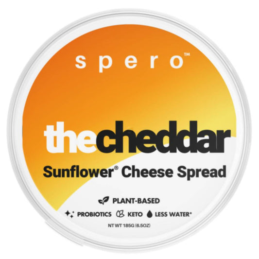 Spero The Cheddar Sunflower Cheese Spread - 18 x 6.5oz | Spero Foods | Dairy | Delivery near me in ... Farm2Me