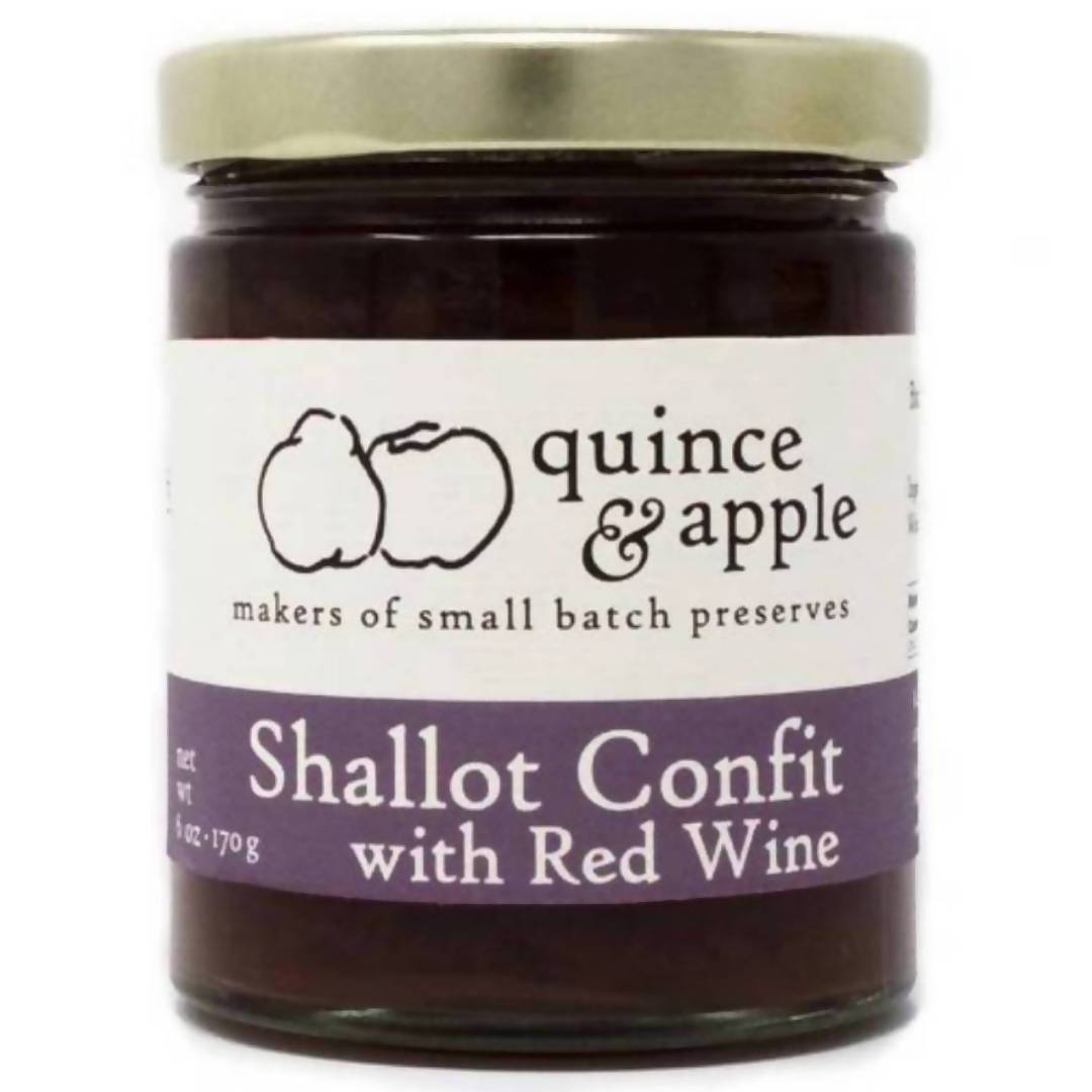 Farm2Me - Pantry - The Quince and Apple Company - Shallot Confit with Red Wine Preserve Jars - 12 x 6oz - Shallot Confit with Red Wine Preserve Jars - 12 x 6oz - 868177000168
