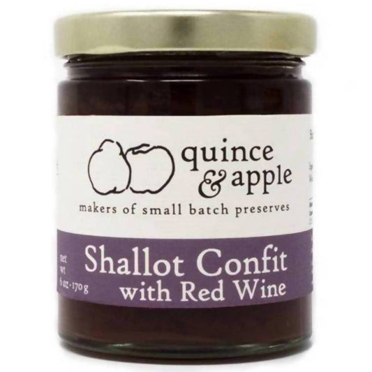 Farm2Me - Pantry - The Quince and Apple Company - Shallot Confit with Red Wine Preserve Jars - 12 x 6oz - Shallot Confit with Red Wine Preserve Jars - 12 x 6oz - 868177000168