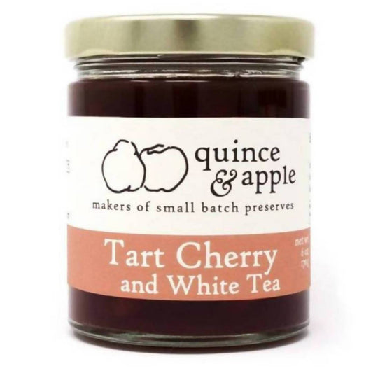 Farm2Me - Pantry - The Quince and Apple Company - Tart Cherry and White Tea Preserve Jars - 12 x 6oz - Tart Cherry and White Tea Preserve Jars - 12 x 6oz - 868177000137