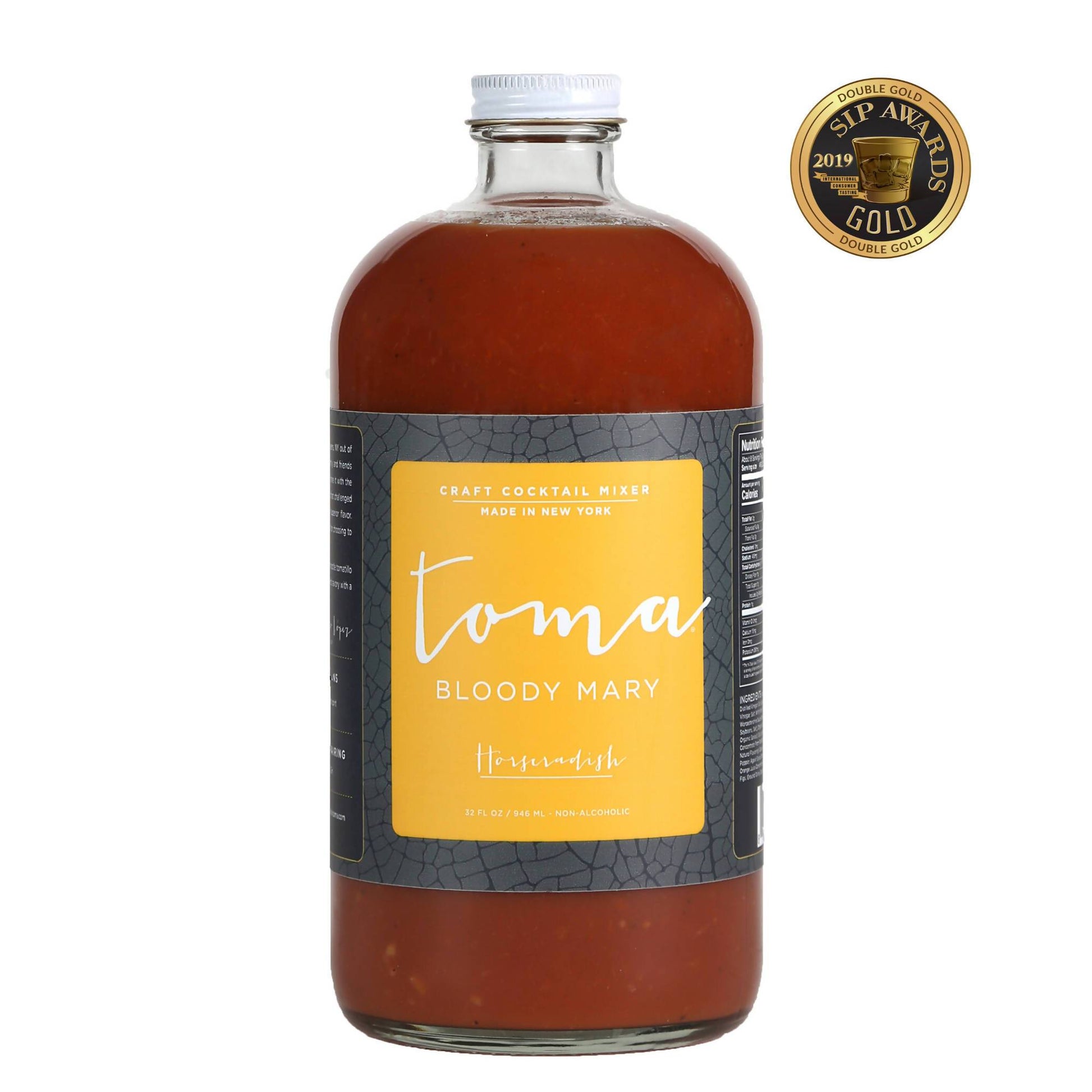 Farm2Me - Cocktail Mixers - Toma Bloody Mary Mixers - Toma Bloody Mary Mixer - Horseradish - 6 x 32oz - Toma Bloody Mary Mixer - Horseradish - 6 x 32oz - BM32ozHors_6pk