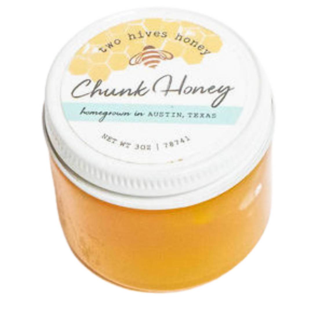 Mini Chunk Honey Jars - 24 Jars x 3oz - Two Hives Honey | Farm2Me Wholesale