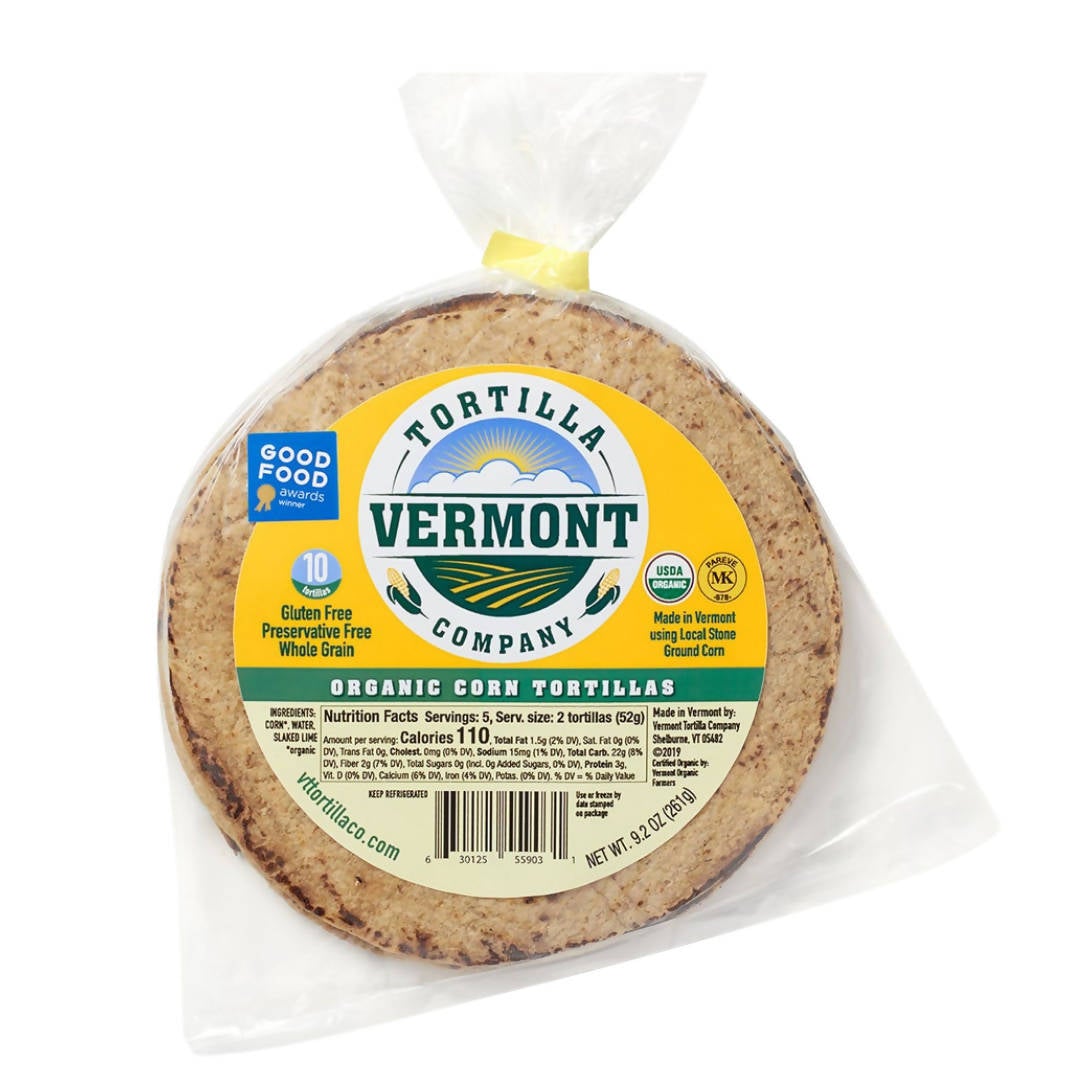 6" Organic Stone Ground Tortilla Bags - 12 x 10 tortillas - Vermont Tortilla Company | Farm2Me Wholesale
