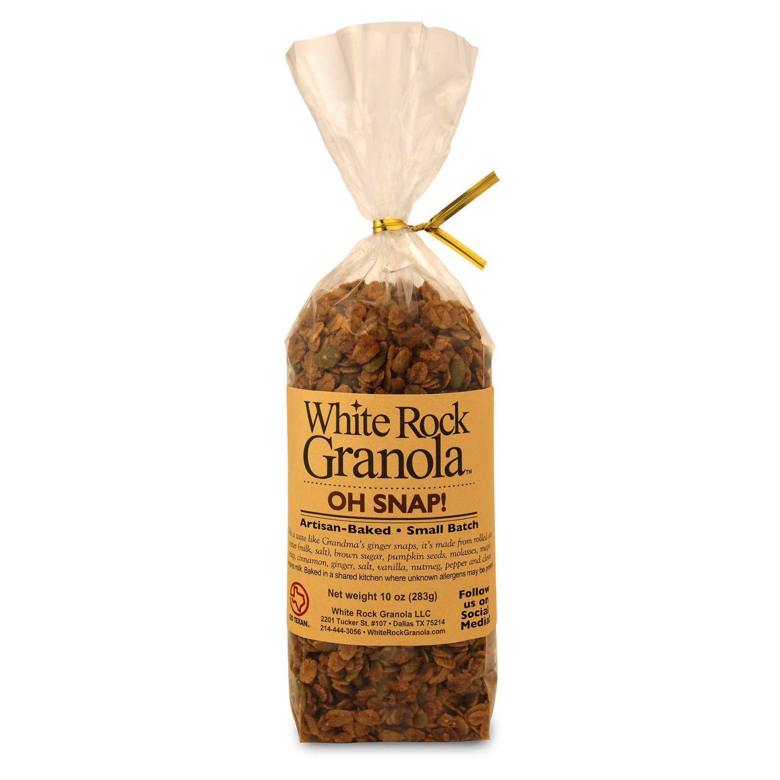 Farm2Me - Pantry - White Rock Granola - Oh Snap Granola Packs - 24 x 4oz - Oh Snap Granola Packs - 24 x 4oz - 804879522102